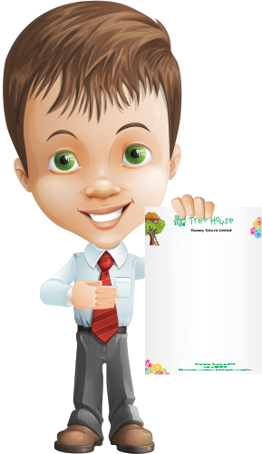 Image showing boy holding school stationery, letterheads, pads, pens, compliment slips postcards and leaflets