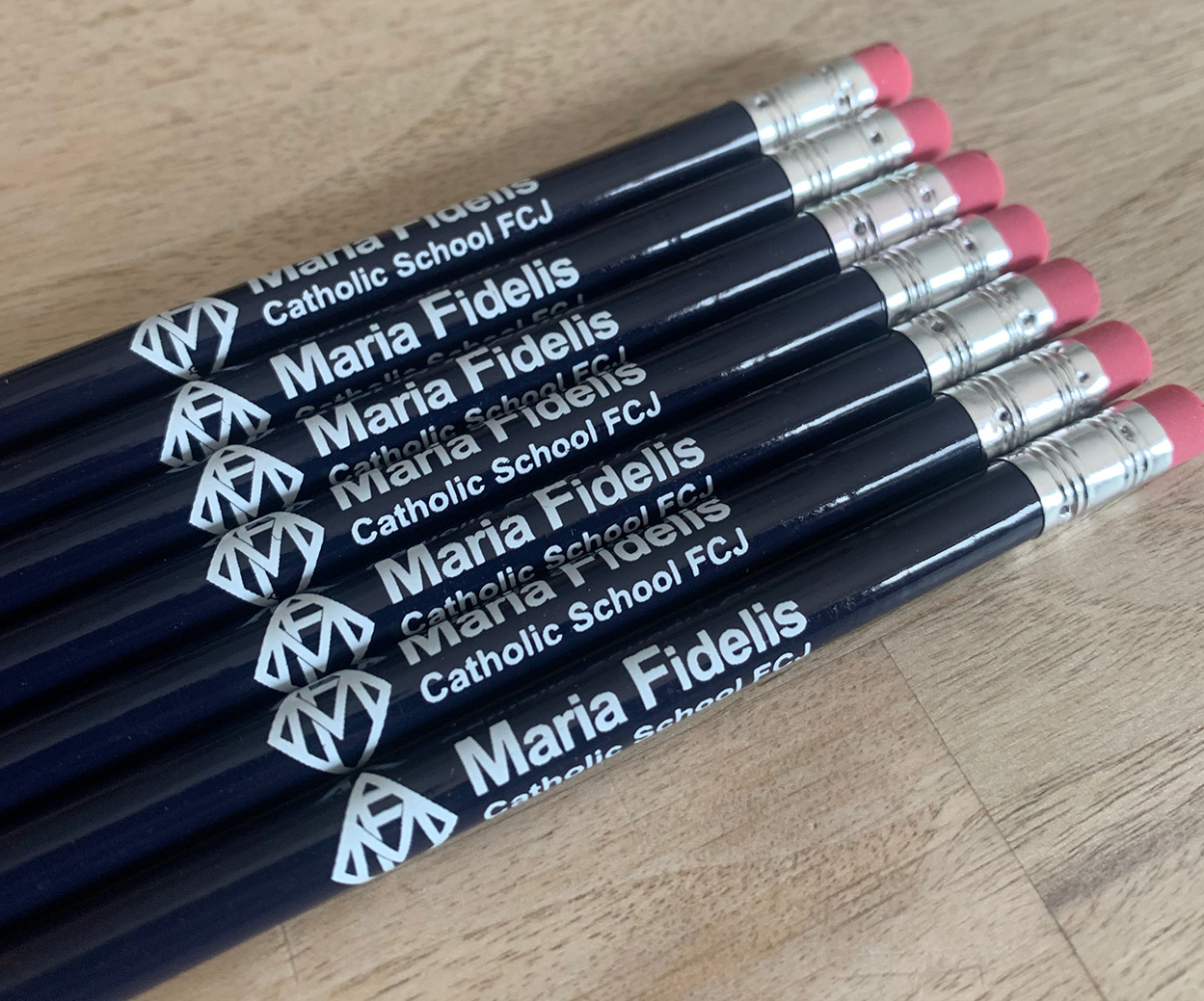 printed pens and pencils for schools - with school logo brand