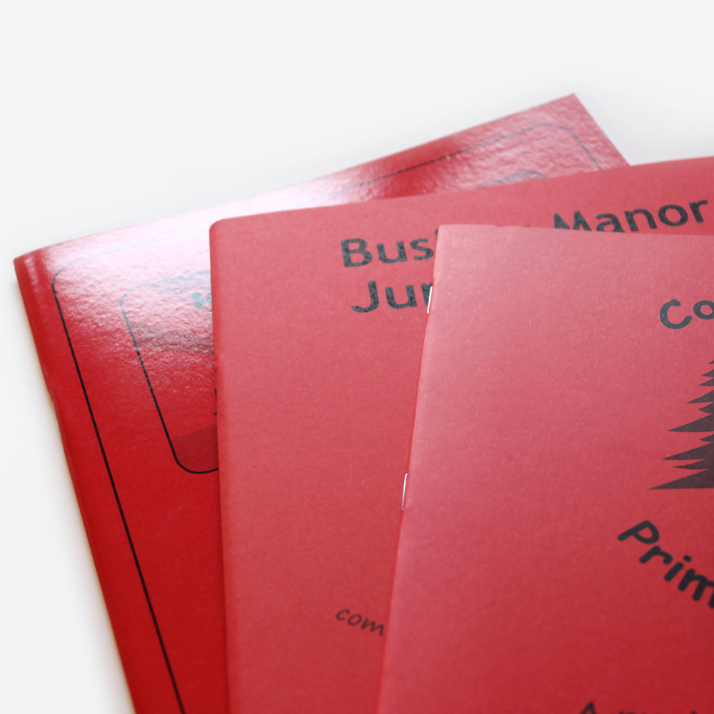 laminating options for laminated books for schools and exercise books