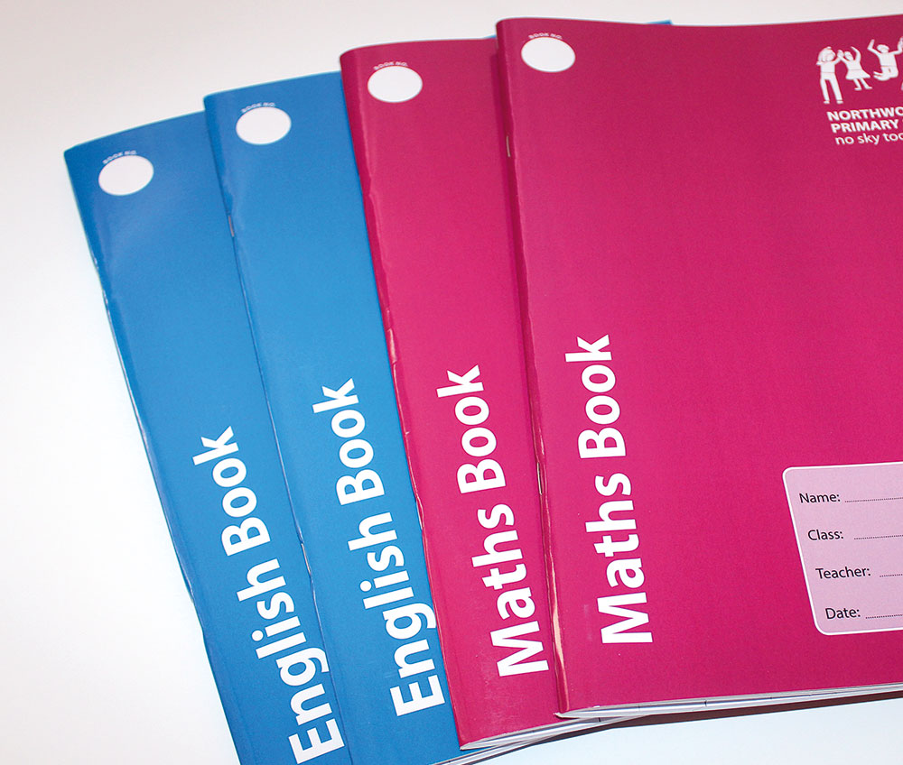 Full colour exercise books laminated 64 80