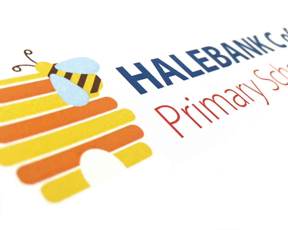 School Logo design branding create print Halebank