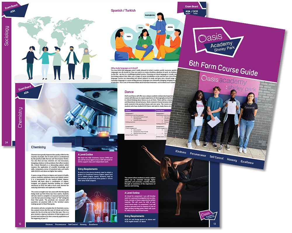 Oasis academy school prospectus - shirley park 6th Form course guide