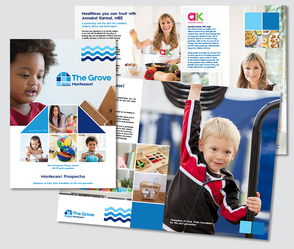 The Grove Montessori School Prospectus Folder - design and print